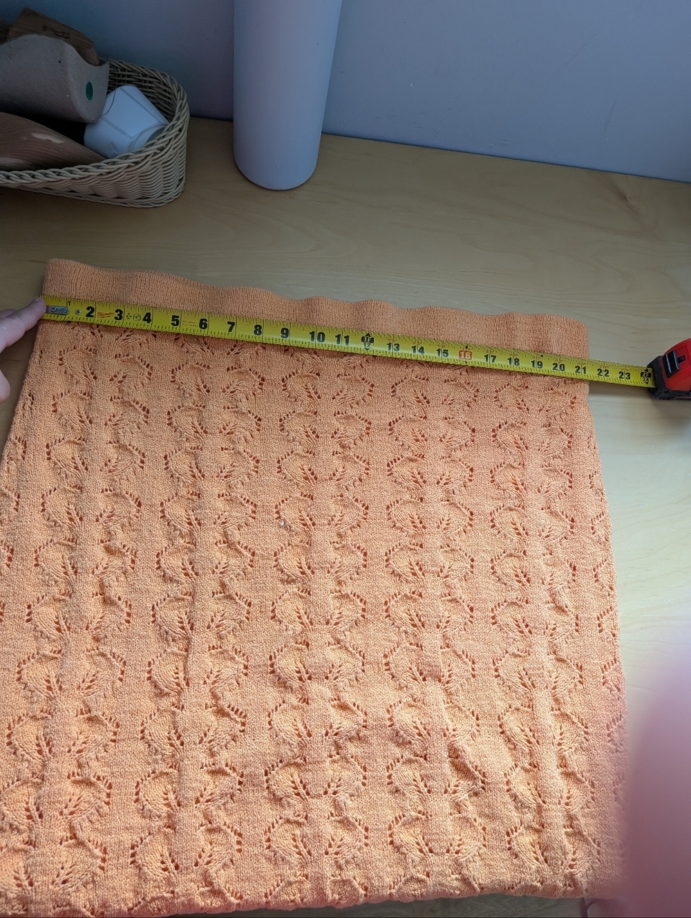 ADDITION ELLE Plus Size Crochet Midi Skirt Women Orange Size 4X Stretch Colorful - Picture 10 of 12